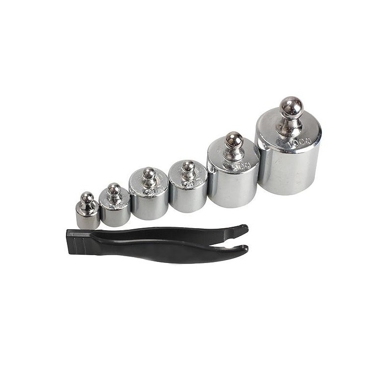 6 dielná kalibračná sada závaží 5g 10g 20g 50g 100g