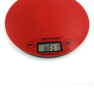 Esperanza EKS003R Digitálna kuchynská váha do 5kg/1g červená