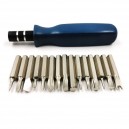 16 dieľna sada bitov so skrutkovačom