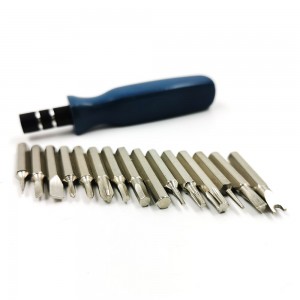 16 dieľna sada bitov so skrutkovačom