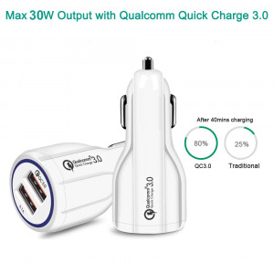 Maclean Energy nabíjačka do auta QC 3.0  MCE478 B - biela Qualcomm Quick Charge QC 3.0 - 5V / 3A, 9V / 1,8A, 12V / 1,6A