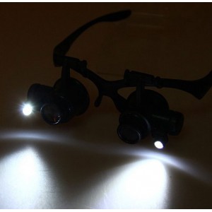 Okuliare s lupou 10x 15x 20x 25x