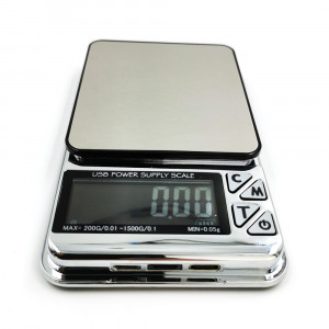 CD-123 Digitálna mikrováha s duálnym rozsahom 200g/0,01g/1500g/0,1g s USB napájaním