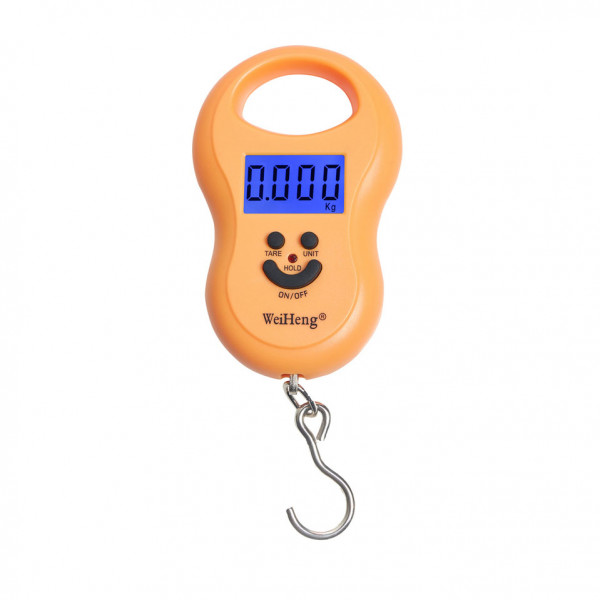 WH-A03L digitálna závesná rybárska váha do 50kg oranžová
