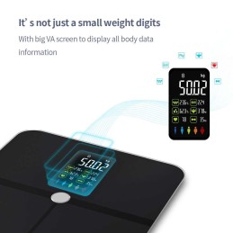 FI2019LB-B Multifunkčná osobná váha do 180kg / 50g čierna