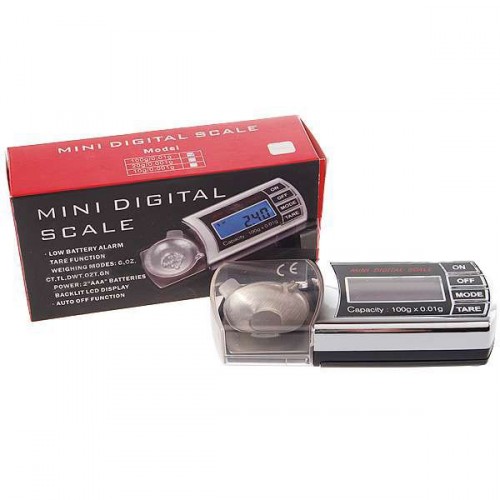 Mini presná digitálna vrecková váha 100g Max / 0.01g